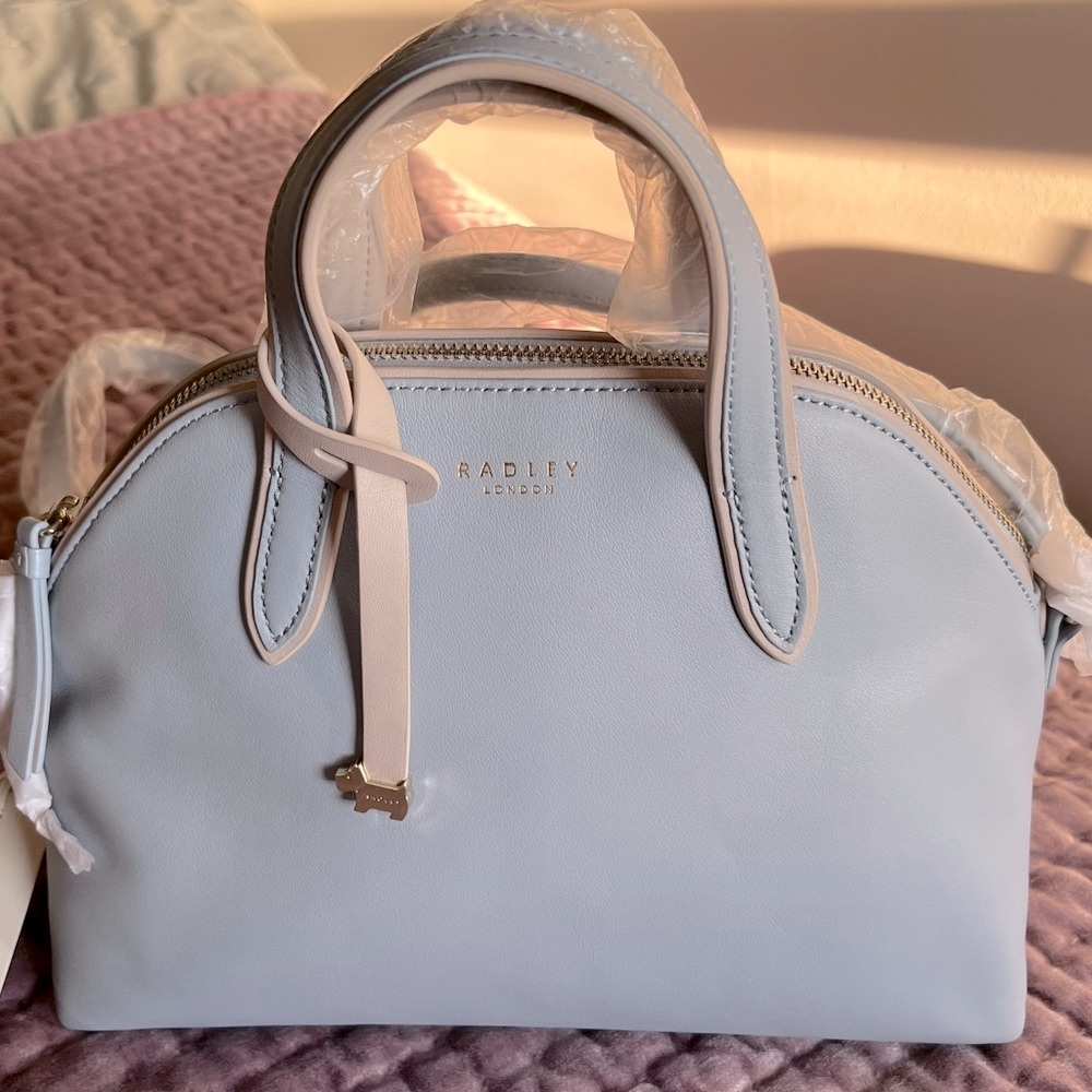 NWT RADLEY “Gallery Road” Purse in Smoke Blue!